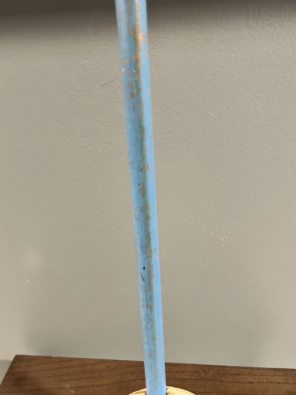 Fisher-Price Corn Popper Push Pull Toy RD1958 Blue Handle Red Wheels - Picture 4 of 7